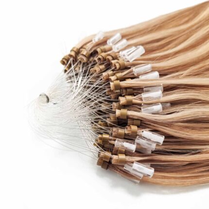 [Silkyfun] Micro Link Human Hair Extensions – 100% Remy Virgin Hair – Invisible Micro Beads / Cold Fusion I-Tip Extensions – Non-Damaging & Seamless for Thin Hair